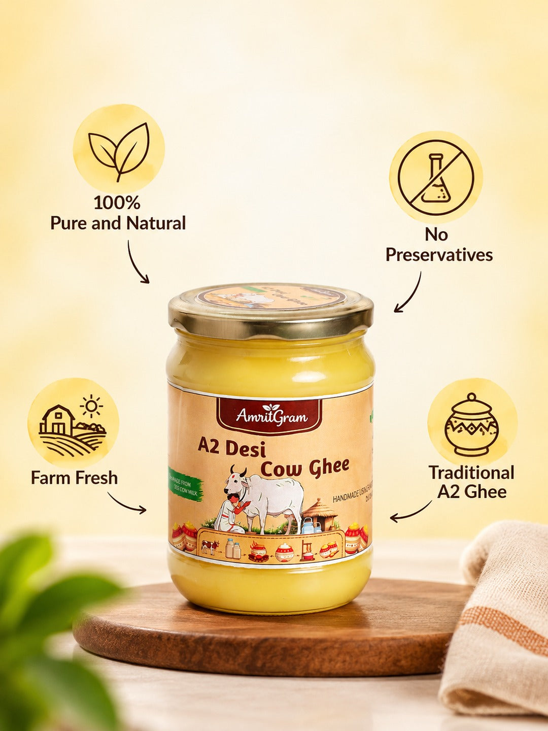 A2 Desi Cow Ghee - 500ml