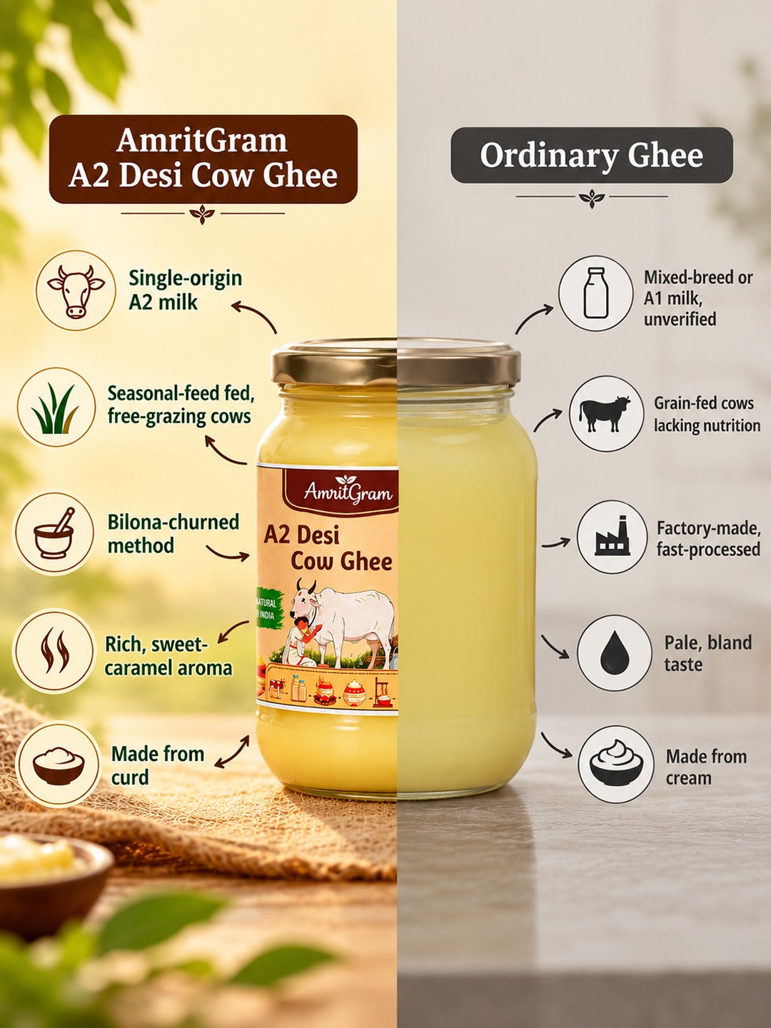 A2 Desi Cow Ghee - 500ml